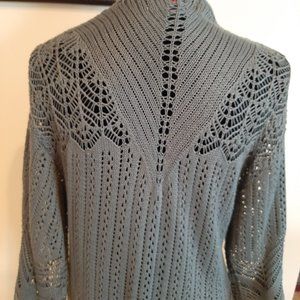 EUC!!  Beautiful Love At First Find SAGE Openwork Cardigan